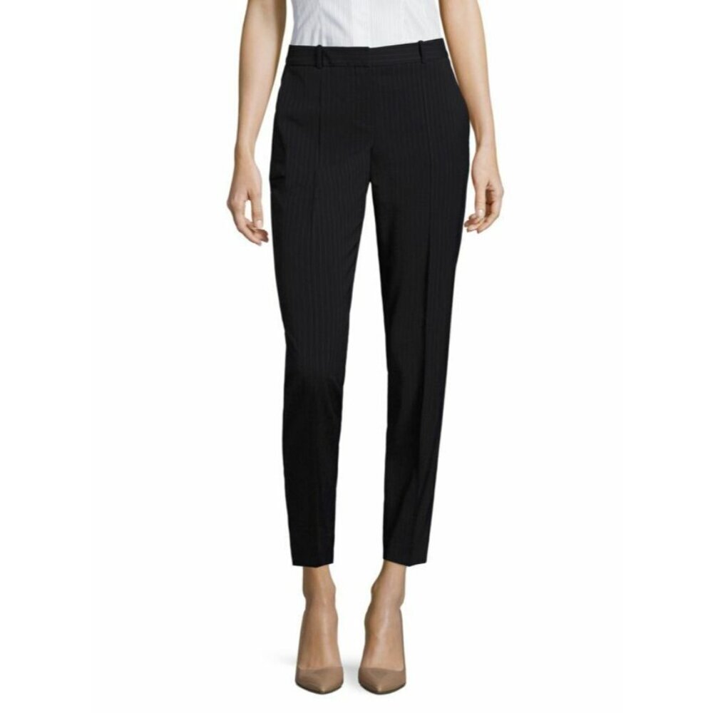 Hugo Boss Pants Tiluna Striped Wool Ankle Pants Suit Pants Crop SZ 8 New - Picture 5 of 6